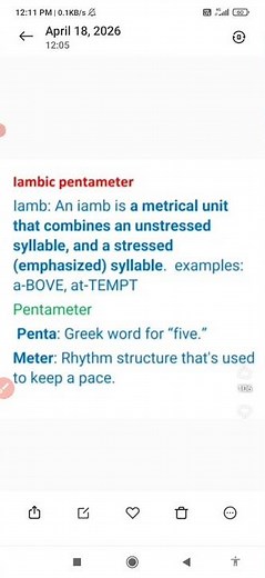 Iambic Pentameter