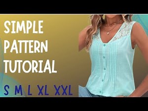 SIMPLE TOP PATTERN TUTORIAL/ BEGINNERS FRIENDLY/ SIZE: S/M/L/XL/XXL #pattern #tutorial #blouse