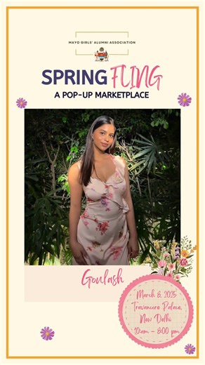 goulash on Instagram: "Meet us at the Spring Fling 2025 🩷🌷 Spring Fling 2025 is here to bring you the best of shopping, food, and celebrations! Find exclusive handcrafted products, indulge in lip-smacking delicacies, and soak in the lively atmosphere with your family & friends. 🎁 Shop from a wide range of curated brands 🍕 Dine on the most delicious flavors 💃 Celebrate with live music, great vibes & more! 📅 Date: 8th March 2025 📍 Venue: Travancore Palace, New Delhi 🕚 Time: 10 AM - 8 PM"