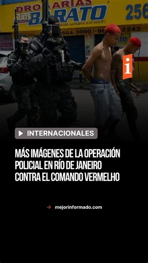 🚨 Combate contra el Comando Vermelho en Rio de Janeiro: más imágenes de la operación policial más letal de la historia de Brasil 👮 El operativo involucró a unos 2.500 policías fuertemente armados que ingresaron a dos zonas populares del norte de Río para combatir al Comando Vermelho, la mayor organización criminal de la ciudad. ❌ A partir de esto, las calles de Río quedaron desiertas durante la noche del martes, con bares y restaurantes cerrados y hasta farmacias 24 horas que cesaron actividad
