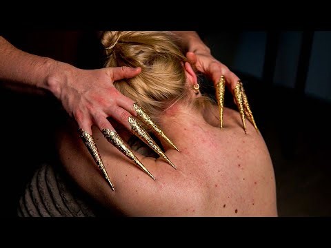 ASMR 50 Mins of Nape & Back Care 💆🏼‍♀️ Sharp Scratching & Skin Tracing (No Talk)