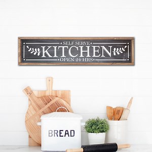 Farmhouse Kitchen Sign - Rustic Kitchen Decor - Self Serve Kitchen Sign - Etsy
