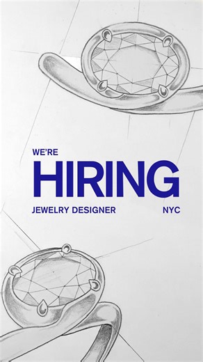 We’re hiring a Jewelry Designer in NYC! 💙 Interested? Apply now — more details in our bi0 🔗 #hiringnyc #jewelrydesigner #customjewelrydesigner #diamondrings #finejewelry