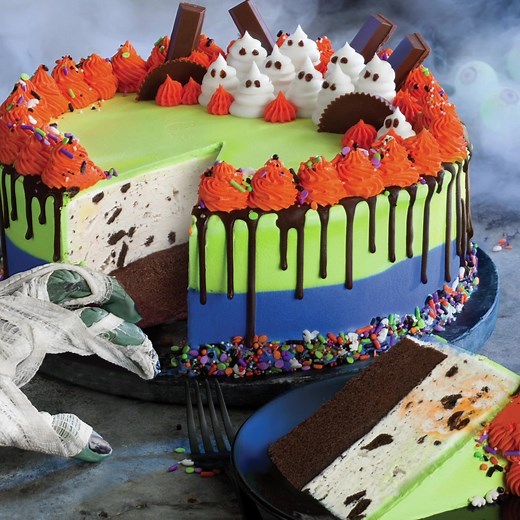 Our new site makes ordering online a piece of cake. And speaking of cakes, how about this Halloween Ghost Cake? | Baskin-Robbins