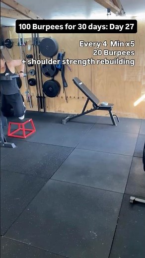 100 Burpees for 30 Days: Day 27 E4MOM + Shoulder Strength 💪