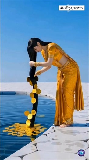 ​ডাইনি ও মা লক্ষ্মীর চুল ধোয়ার অদ্ভুত কান্ড!#maa #shorts #ai