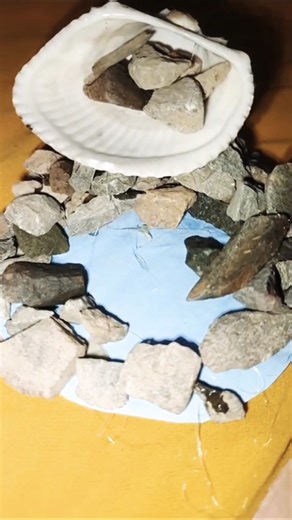 Waterfall with glue gun⛲ #trending #diy #craft #shorts #youtubeshorts #waterfall #gluegunhacks