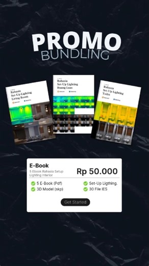 EBOOK Rahasia Set-Up Lighting Rendering Interior. #enscape3d #interiordesign #architecture