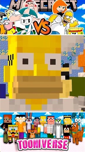 Cartoons VS MOd minecraft #short