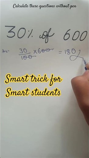 Math Hack: Find % without a calculator #education #shortsfeed #shorts #youtube #trending #1million