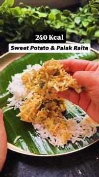Spicy Sweet Potato & Palak Raita | High Protein Comfort Side #HighProteinRaita #SweetPotatoRecipe