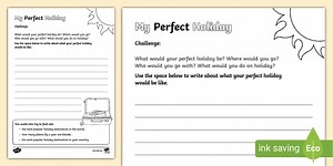 My Perfect Holiday Writing Activity