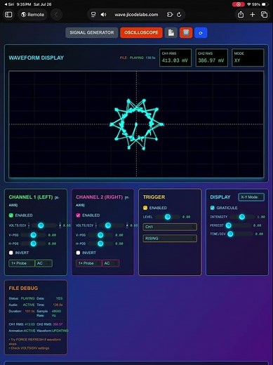 Oscilloscope Music Emulator #oscilloscopemusic