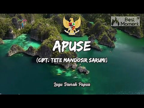 APUSE (Lagu Daerah Papua) Lirik Lagu Wajib Nasional Indonesia | Full Lyrics Video