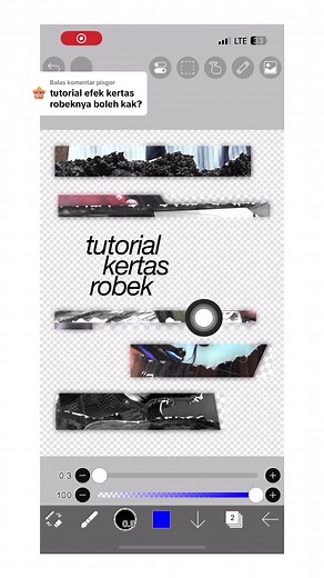 Tutorial Robekan Kertas di Ibis Paint untuk Desain Grafis
