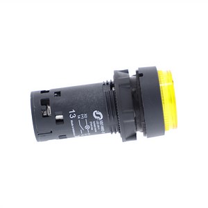 XB7NW38B1 - Monolithic illuminated push button, Harmony XB7, plastic, yellow, 22mm, integral LED, spring return, 24V AC DC, 1NO | Schneider Electric USA