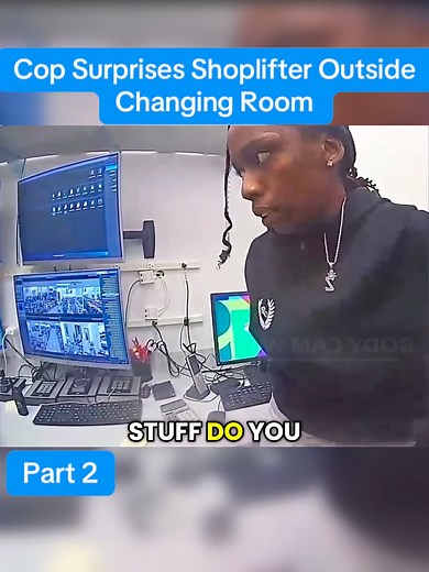 Cop Surprises Shoplifter Outside Changing Room | Bodycam CrimeCam