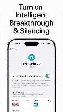 How to turn on Intelligent Breakthrough & Silencing on iPhone and iPad | Apple Support