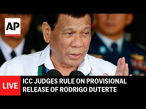 LIVE: ICC judges rule on provisional release of former Philippine President Rodrigo Duterte