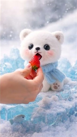 Will the Little Polar Bear Share His Snack? 🐻‍❄️❄️