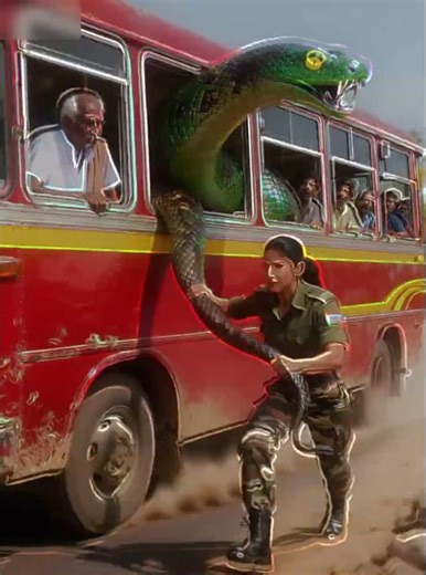 Giant Snake Stops Village Bus Adventure!