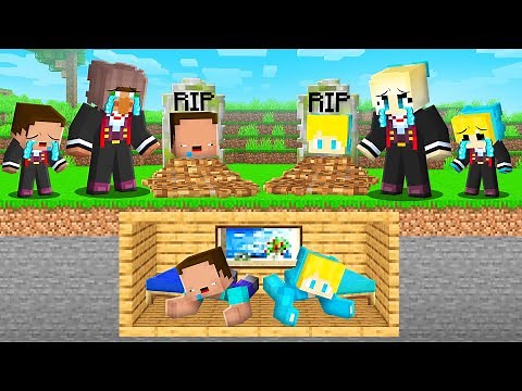 Billy und Ukri bauen ein HAUS in einem GRAB um ihre Familie zu pranken in Minecraft!