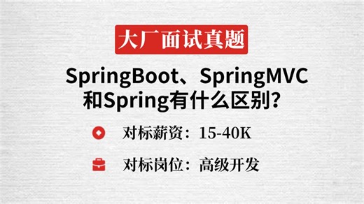 14.阿里Java二面：SpringBoot、SpringMVC和Spring有什么区别？