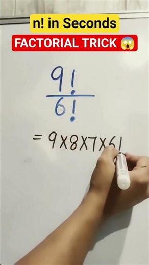 Factorial Trick in Seconds 🔥 | Factorial Questions Fast Method | Maths Shortcut #maths #factorial