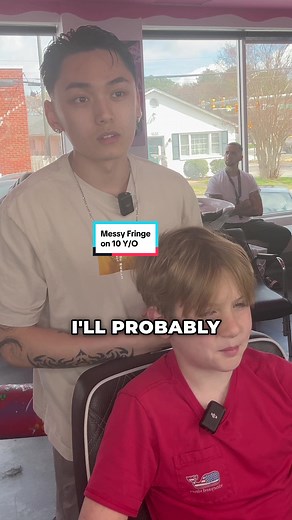 Trendy Messy Fringe Haircut with Blowout Taper Fade for Boys