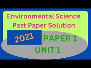Envi 2021 Unit 1 Paper 1 solution #cape #examinations