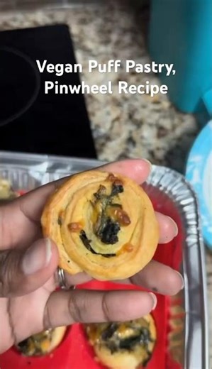 Vegan Puff Pastry Pinwheel Recipe #voice #fasting #cooking #meatless #vegan #food #appetizer ￼