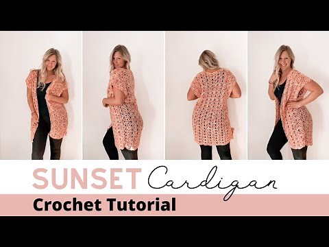 How to Crochet a Cardigan- Easy Summer Crochet Cardigan Tutorial- Lace Crochet Top
