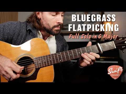 Classic Bluegrass Flatpicking Licks Tutorial - Full Solo w/ Tabs!