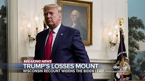 MOUNTING LOSSES: Pres. Trump gave his first interview since the election, continuing to push unfounded claims of voter fraud and taking aim at the FBI and Department of Justice, as the president and his allies suffer another legal defeat. Rachel Scott reports. https://abcn.ws/3mmq2MK | ABC World News Tonight with David Muir