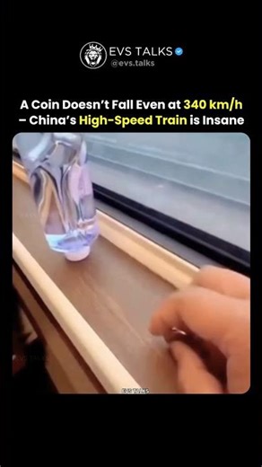 340+ km/h and the Coin Still Stays! 🤯🚄 China’s High-Speed Train Stability Test