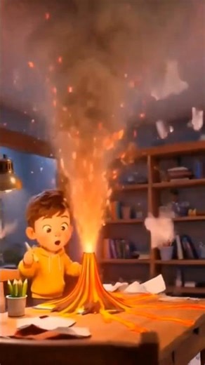 Ep:-28 || Boy Creates a Volcano with Magic Pencil 🌋 #Shorts #shortvideo #ai
