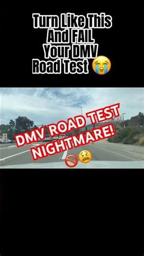 🚙DMV Road Test Nightmare! 😱Turn Like this and FAIL the Test Automatically #dmvAutomaticFailure