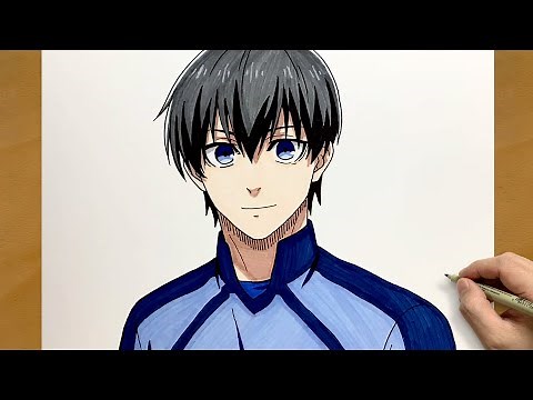 How to Draw Yoichi Isagi from Blue Lock || Easy Anime Drawing || Step by Step Coloring