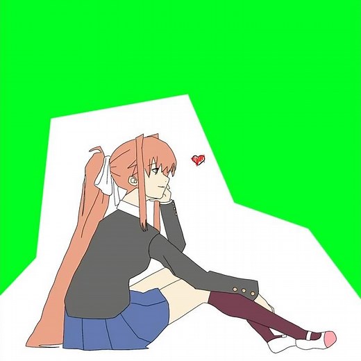 Monika animation (Doki Doki Literature Club) #ddlc #dokidokiliteratureclubplus #monika