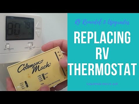 RV Remodel - Upgrading Coleman Mach AC Thermostat to Digital for under $40 - How to wire it up.