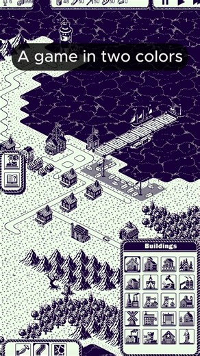 A game in two colors #indiegame #pixelart #glagstone