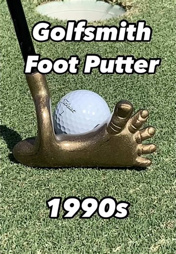 The Golfsmith “Foot Putter” from 1980/90s is the Crazy Putter of the Week. So bad… it’s great. Leave the Scotty at home and turn heads at the Club this weekend with this bad boy. Play Retro #golf #golftiktoks #golfvideos #golftiktokers #golftiktokstories #golftiktok #golfer #golfers #golfequipment #retrogolf #golfvideo #golfputters #putting #