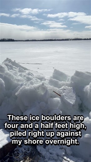 Massive Ice Pushback Transforms Lake Simcoe Shoreline #springseason #lakelife #lakesimcoe