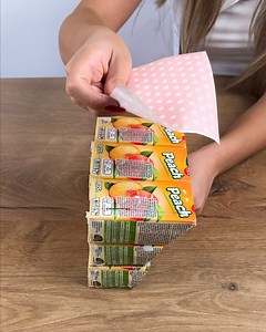 Juice box makeover into desk organizer✏️🧃 | Rush Brush