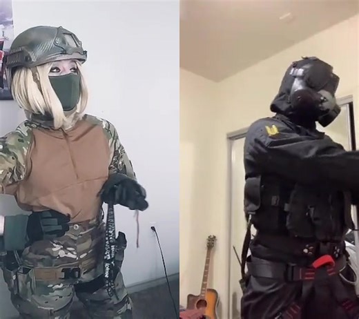 Ladies like superior firepower :^) d/w @mainmanmute #foryoupage #fyp #tactical #airsoft #milsim #duet #oc #mutecosplay #signalfound | starrfoxx