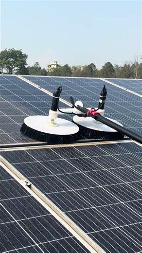 So Satisfying! Solar Panel Cleaning Machine in Action 🤯