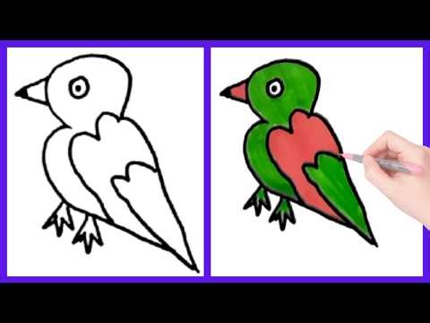 🐦 How to Draw a Cute Bird - Easy Step by Step Drawing & Coloring!