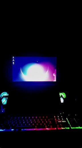 My PC gaming setup with anime wallpapers #rgbsetup #keyboard #aesthetic