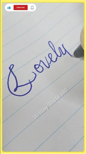 Lovely in Stylish English Handwriting 💕 Aesthetic “Lovely” Handwriting Tutorial ❤️#viral