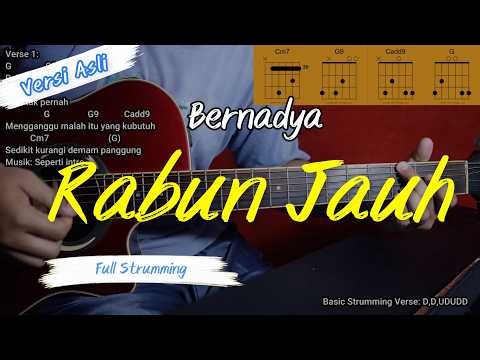 Tutorial Gitar Rabun Jauh (Bernadya) Versi Asli Genjrengan/Strumming